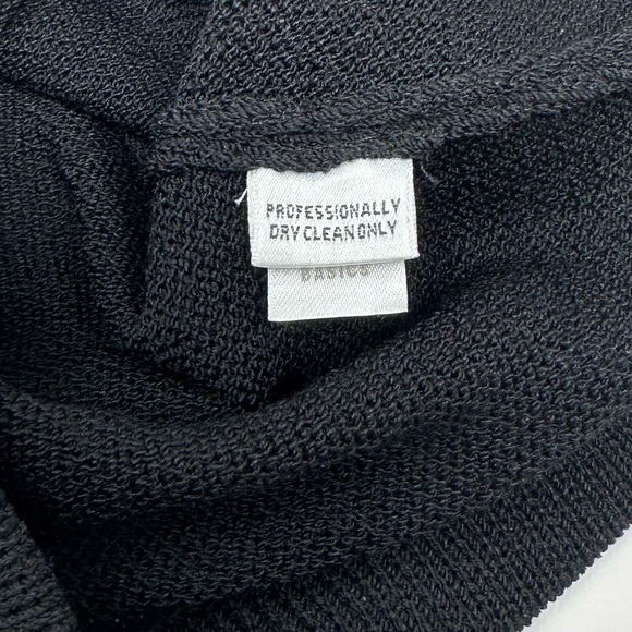 St. John Basics Santana Knit Pants Black Size 4 Vintage Made in the USA Flaw - Picture 7 of 9